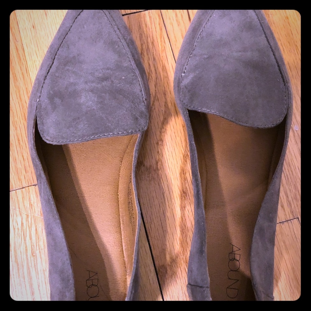 Around Suede grey loafers
